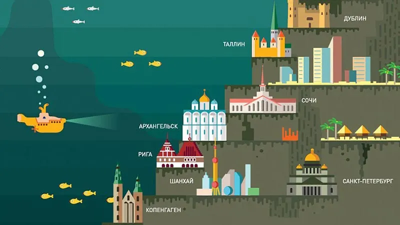 Что случилось бы с миром, если бы весь лёд на Земле растаял?