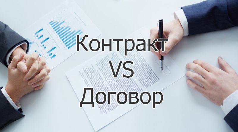 В чем разница между контрактом и договором